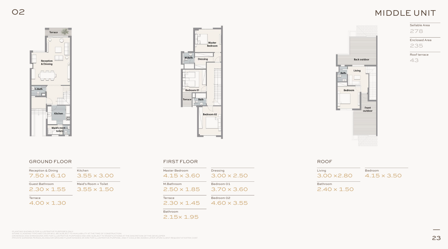 Floor plan for townhouse at The Hills