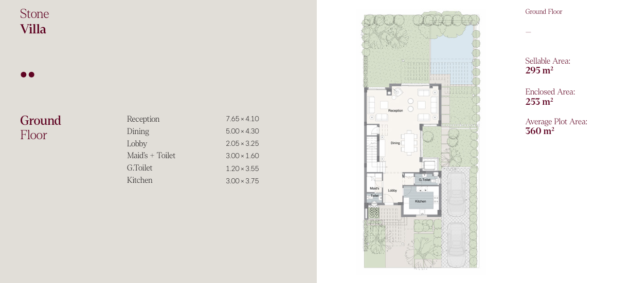 Floor plan for villa at Telal East