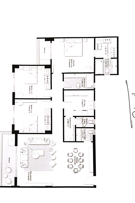 Floor plan for apartment at Patio Vida