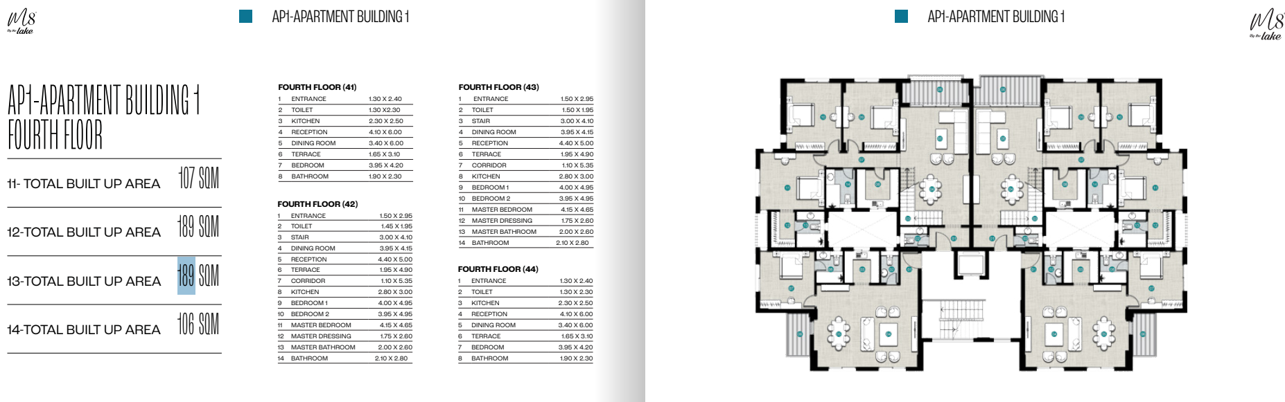Floor plan for penthouse at Marina 8 By The Lake