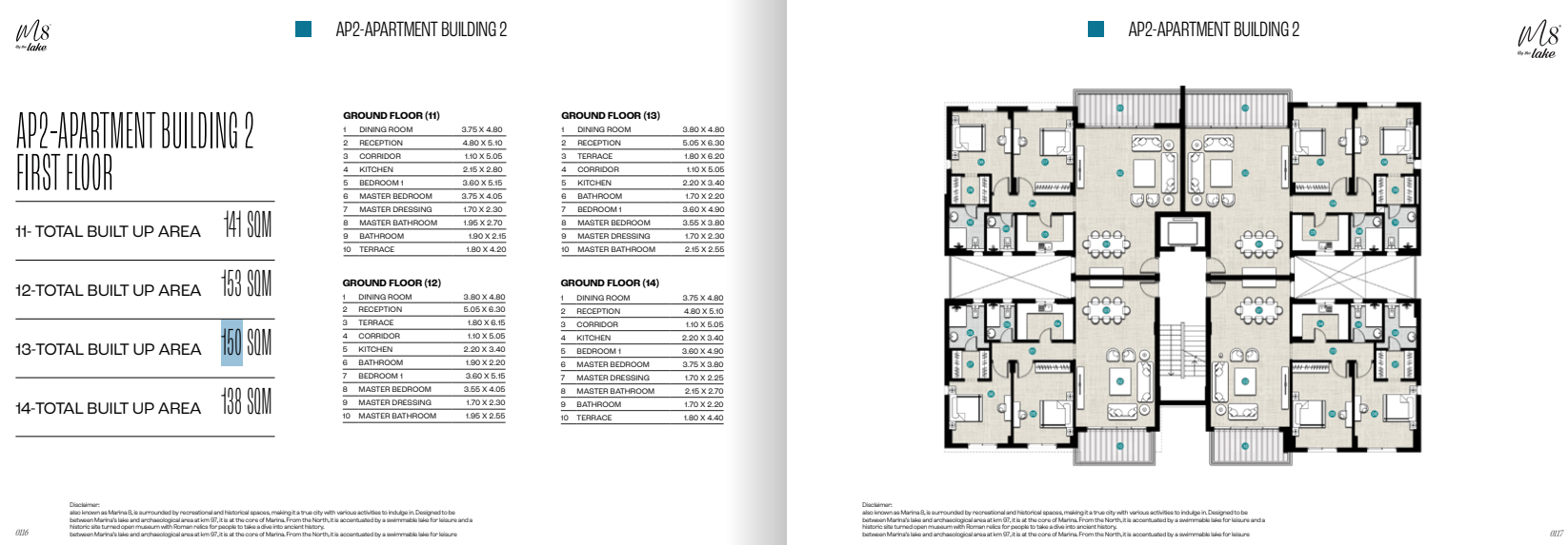 Floor plan for penthouse at Marina 8 By The Lake