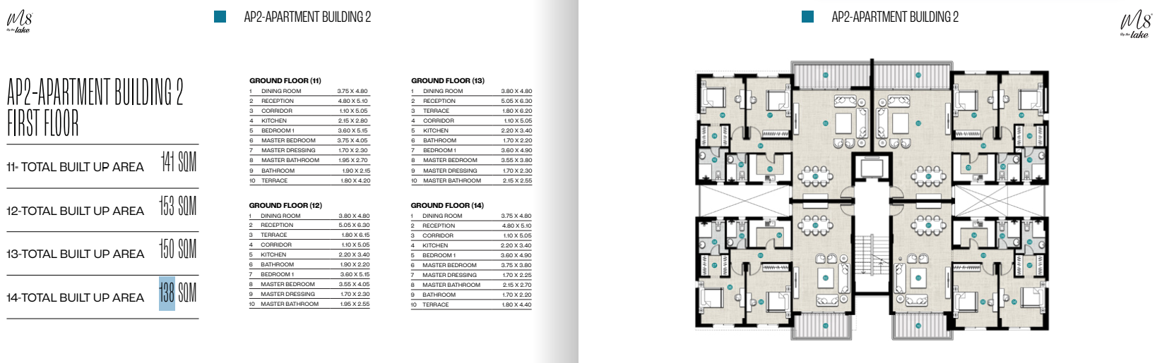 Floor plan for apartment at Marina 8 By The Lake