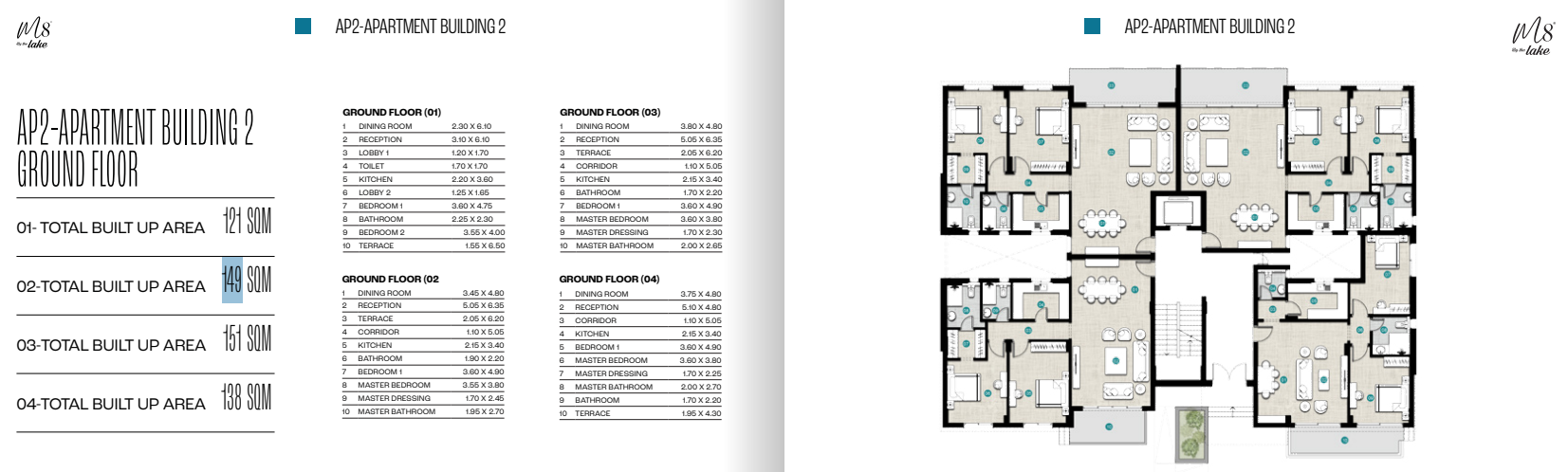 Floor plan for apartment at Marina 8 By The Lake