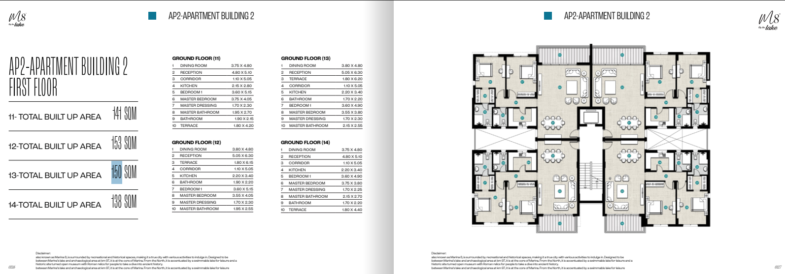 Floor plan for apartment at Marina 8 By The Lake