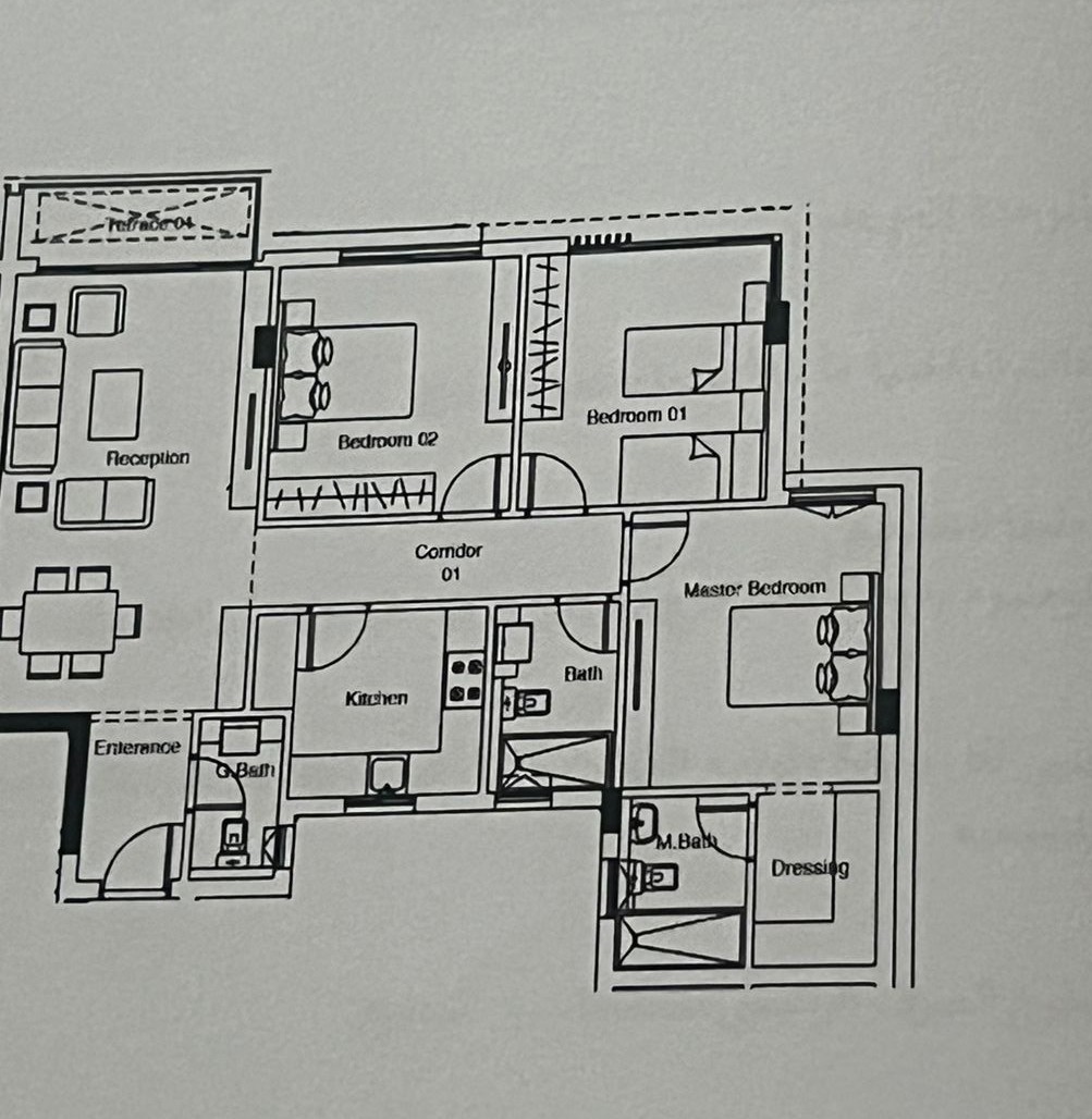 Floor plan for apartment at Bluetree