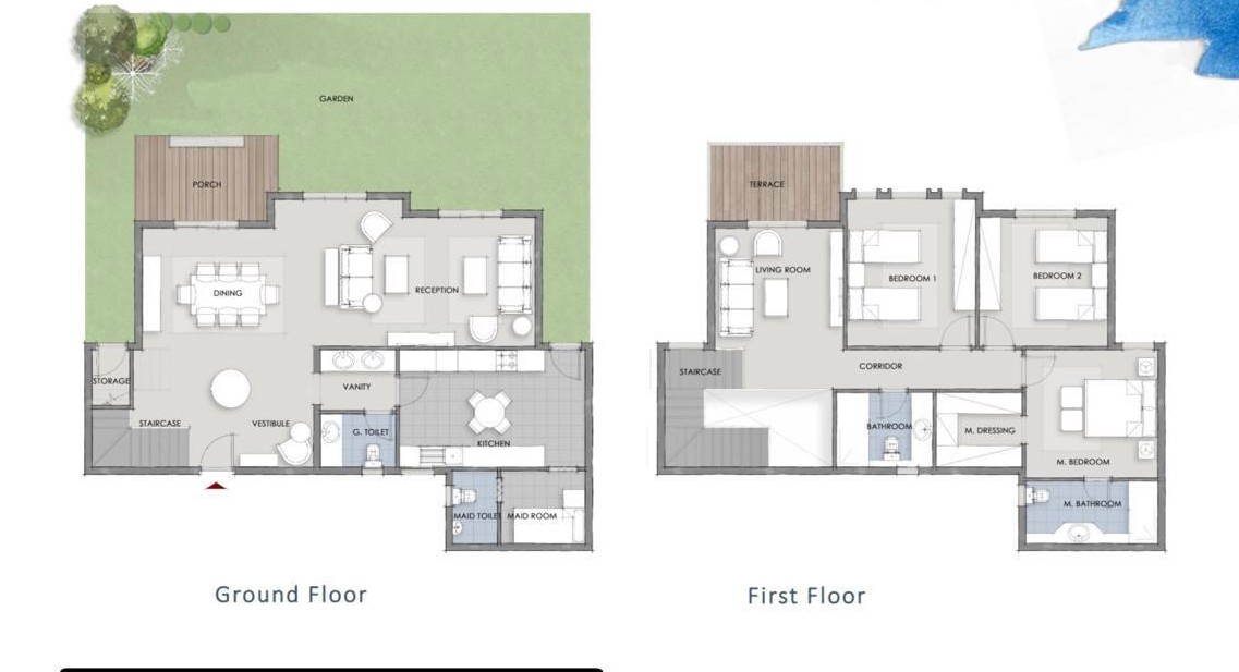 Floor plan for duplex at Mountain View 1.1