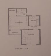 Floor plan for studio at Lugar