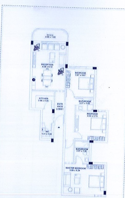 Floor plan for apartment at White Residence