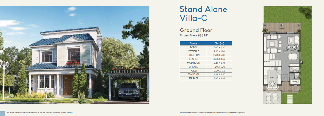 Floor plan for villa at Mountain View iCity October