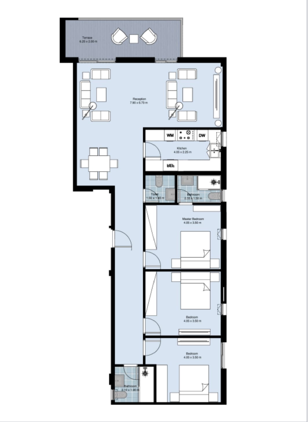 Floor plan for apartment at Fifth Square Al Marasem