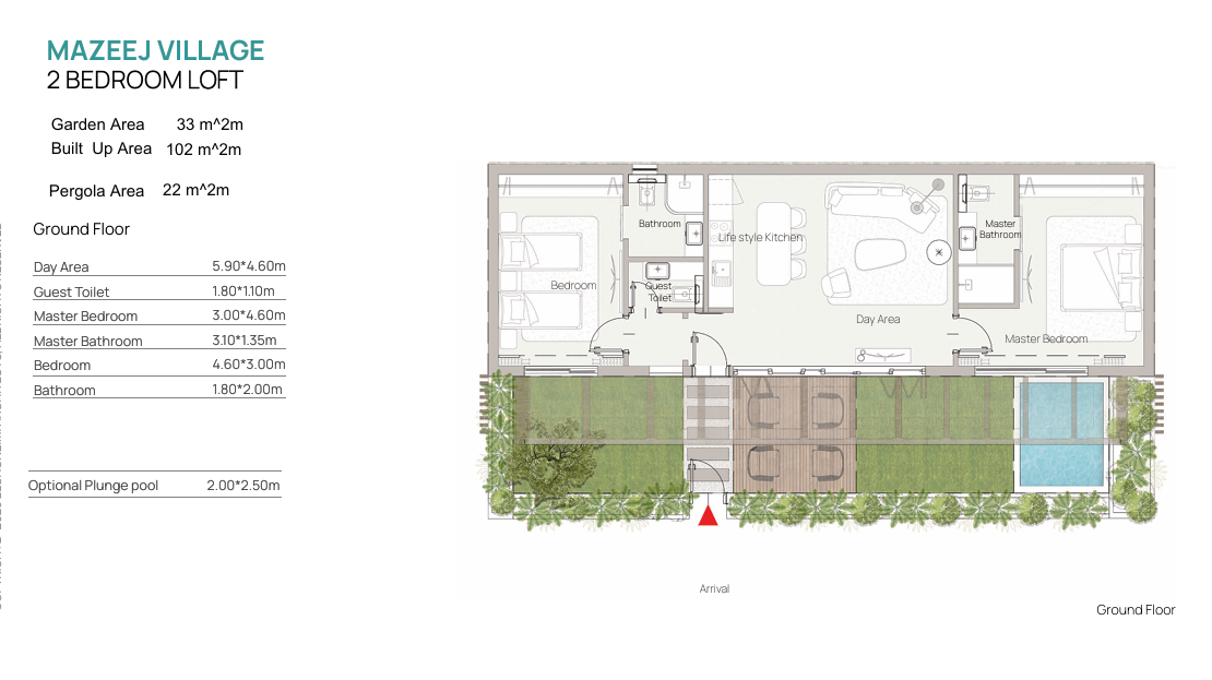 Floor plan for  at Mazeej
