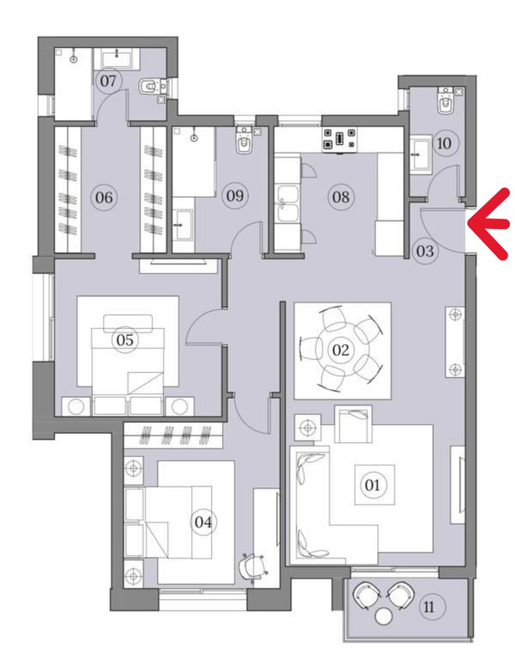 Floor plan for apartment at HAPTown