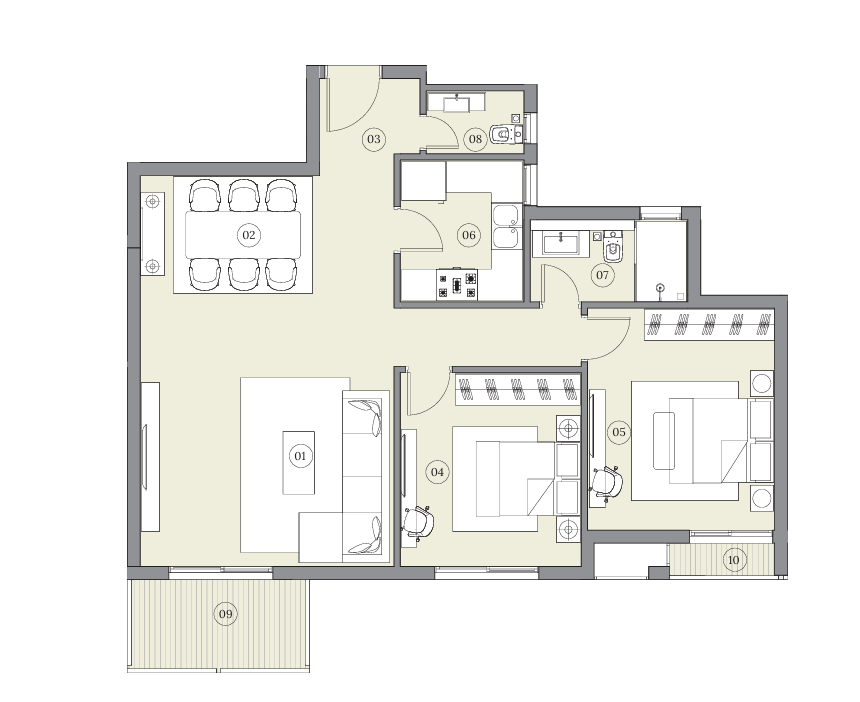 Floor plan for apartment at HAPTown