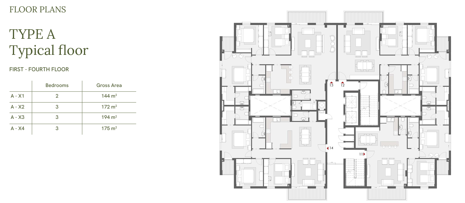 Floor plan for penthouse at One33-Phase Two