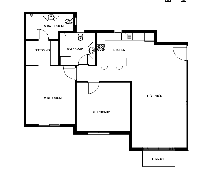 Floor plan for apartment at Mountain View October Park
