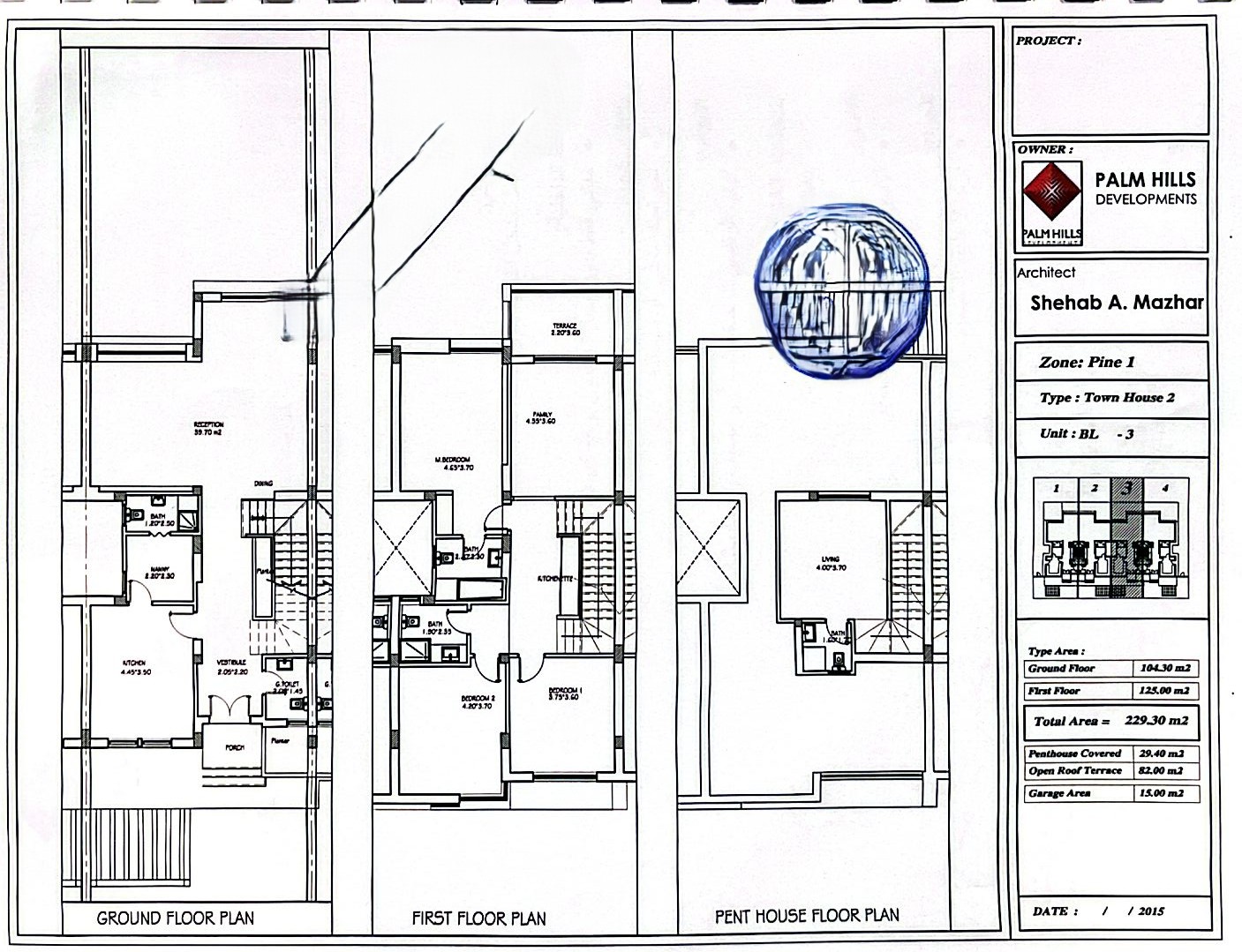 Floor plan for townhouse at Woodville