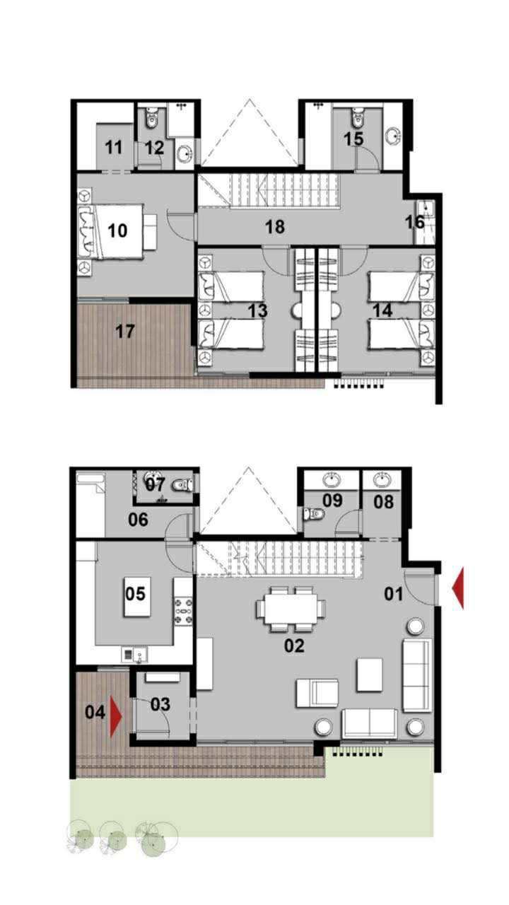 Floor plan for duplex at Il Bosco City