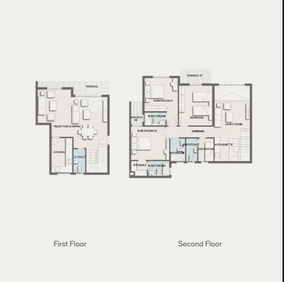 Floor plan for penthouse at Telal East