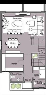 Floor plan for townhouse at PX