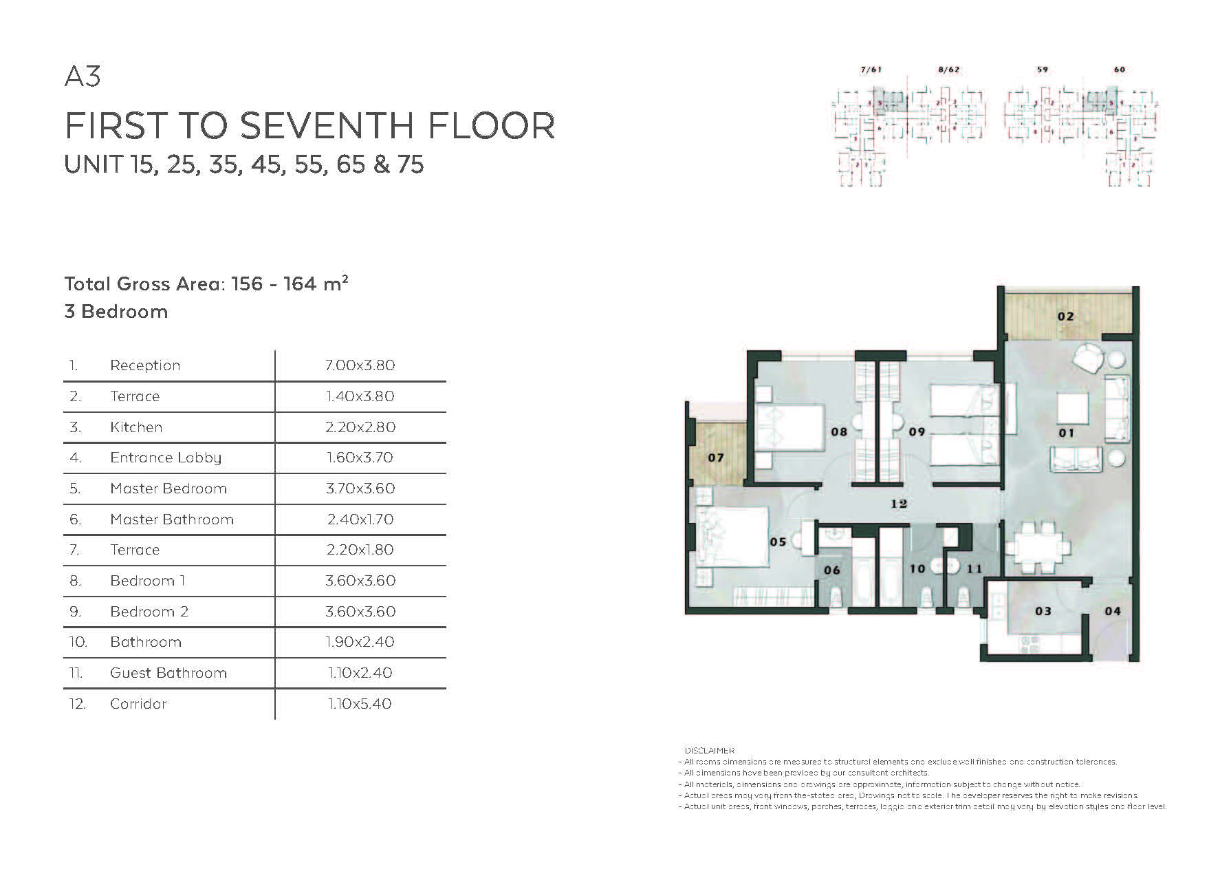 Floor plan for apartment at Vinci