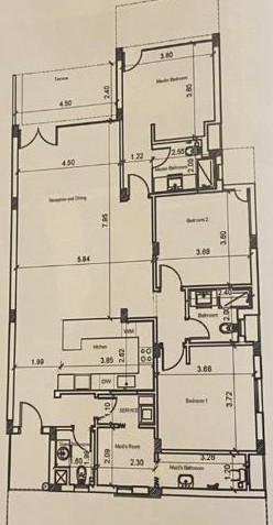 Floor plan for chalet at Fouka Bay