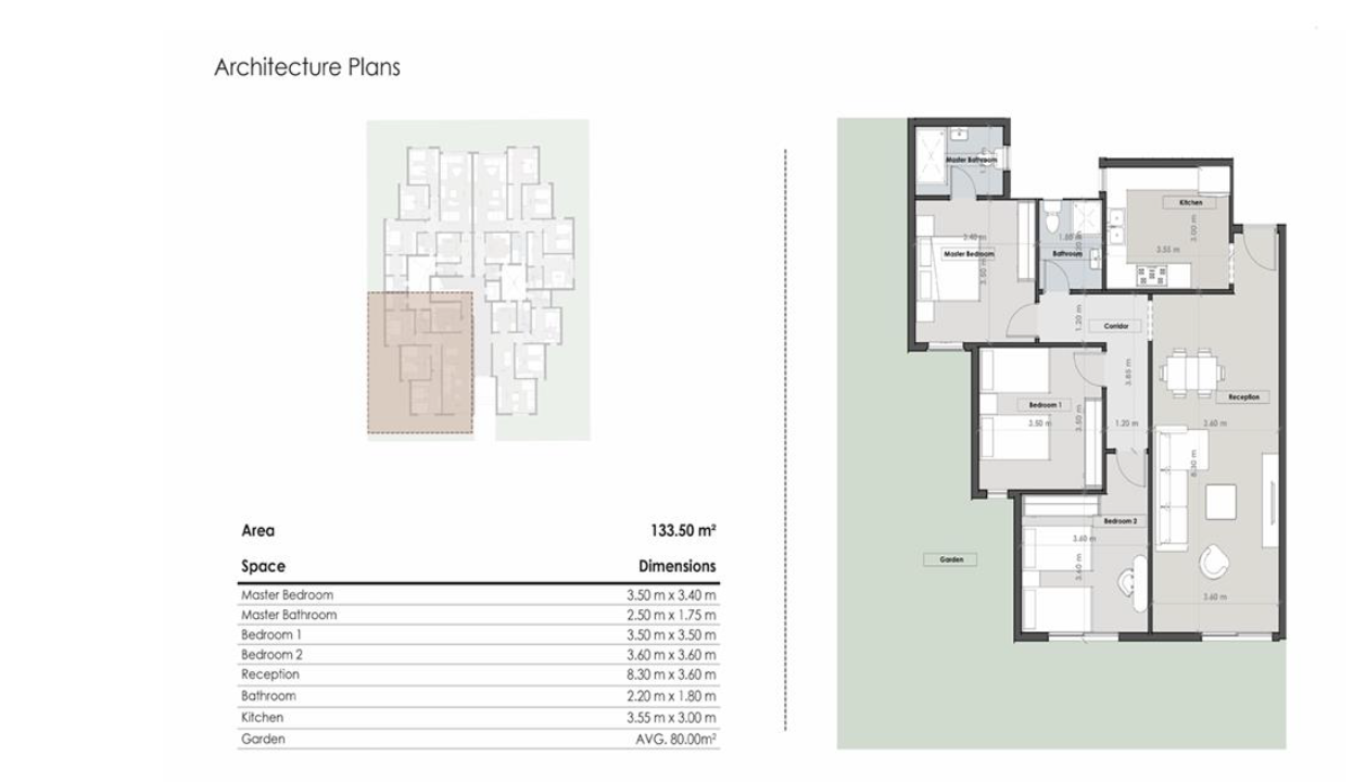 Floor plan for apartment at Vida Residence