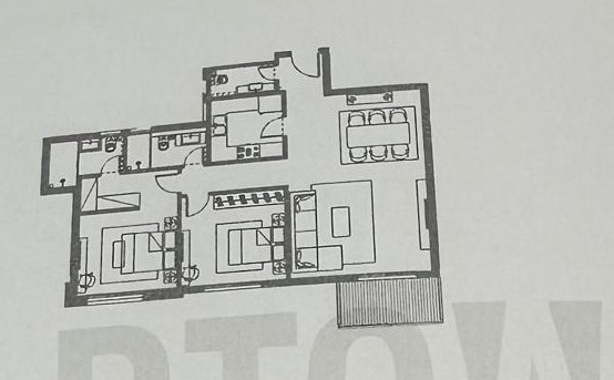 Floor plan for apartment at HAPTown