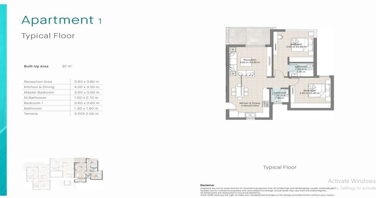 Floor plan for apartment at Hyde Park North - Seashore