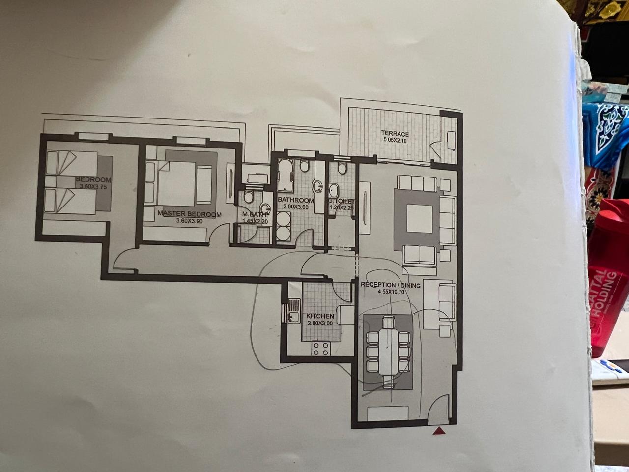 Floor plan for apartment at October Plaza