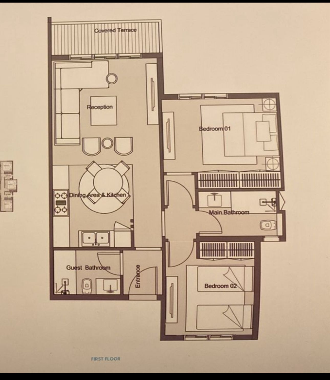 Floor plan for chalet at Summer