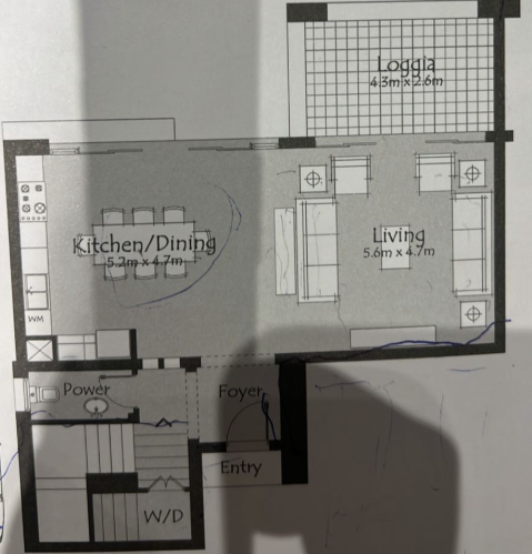 Floor plan for duplex at Marassi