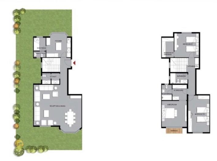 Floor plan for duplex at Mountain View iCity October