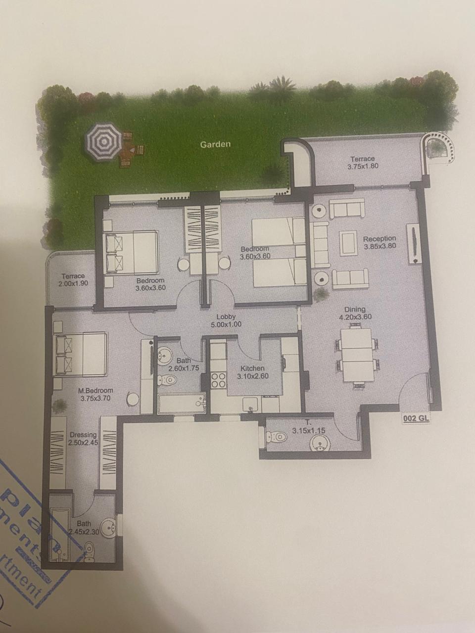 Floor plan for apartment at Amara