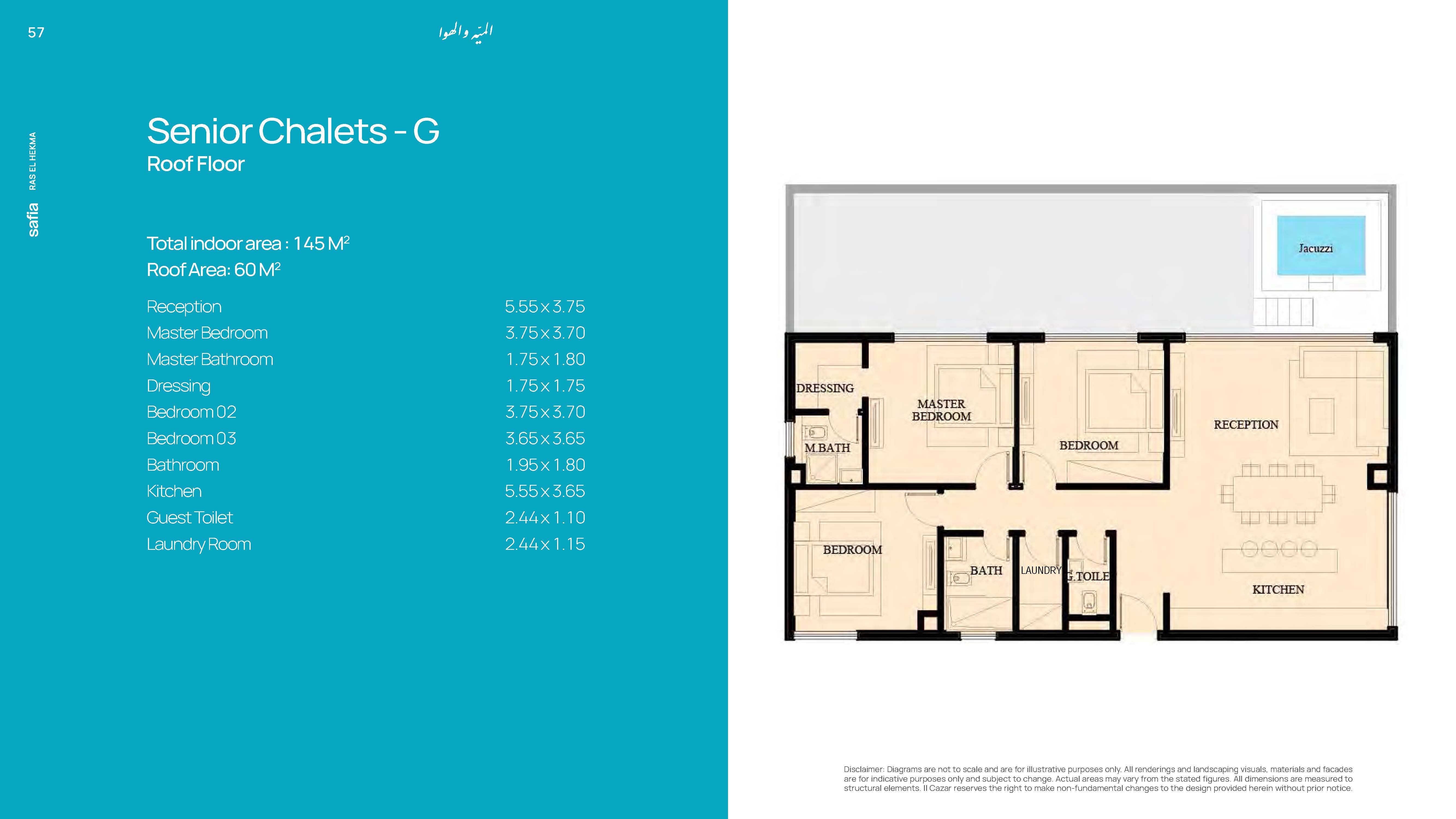 Floor plan for chalet at Safia - Ras El Hekma