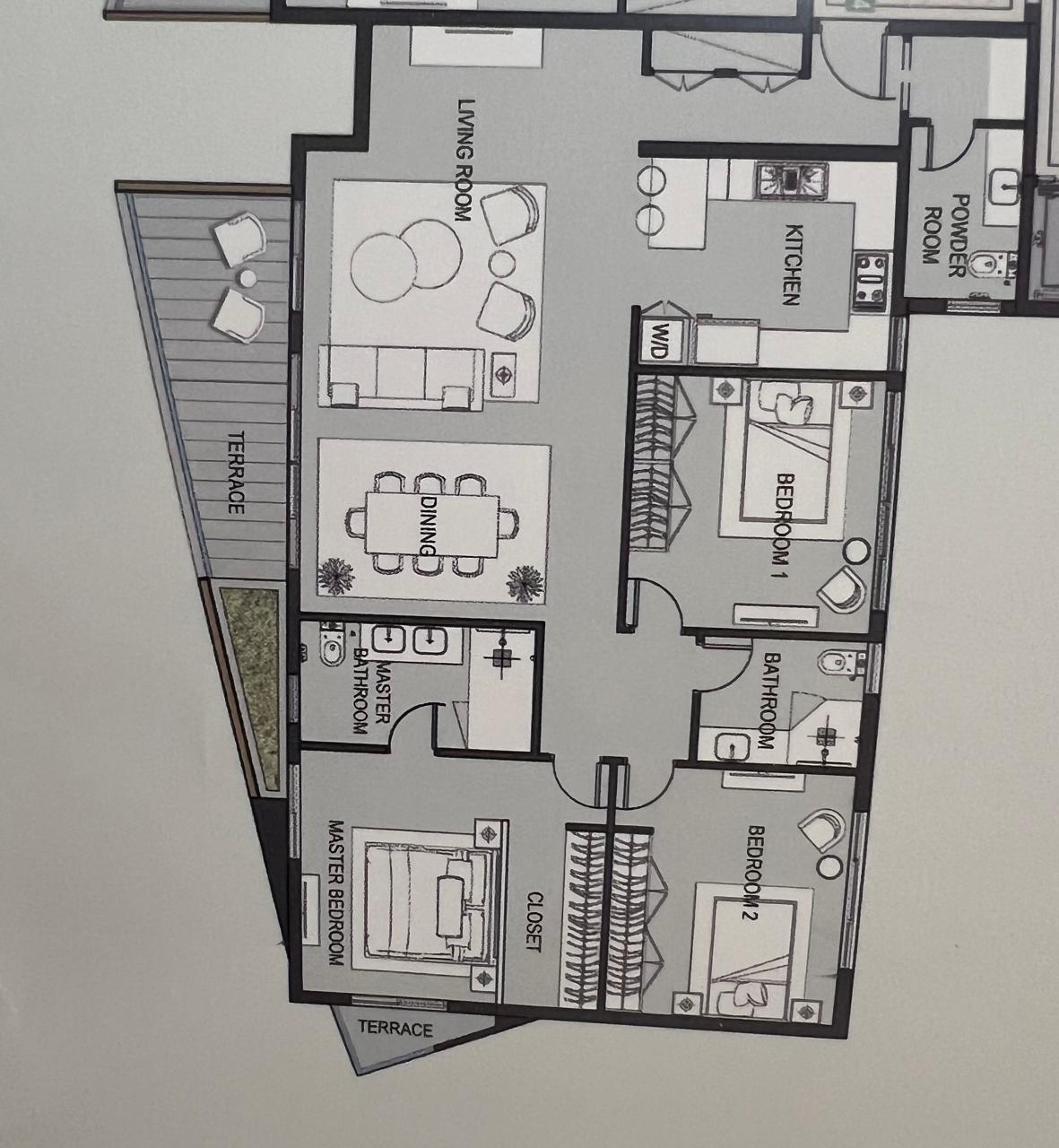 Floor plan for apartment at Madinaty