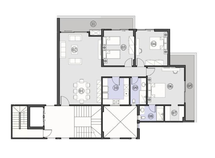 Floor plan for apartment at El Patio Oro