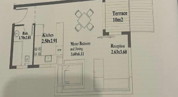 Floor plan for apartment at Jazebeya