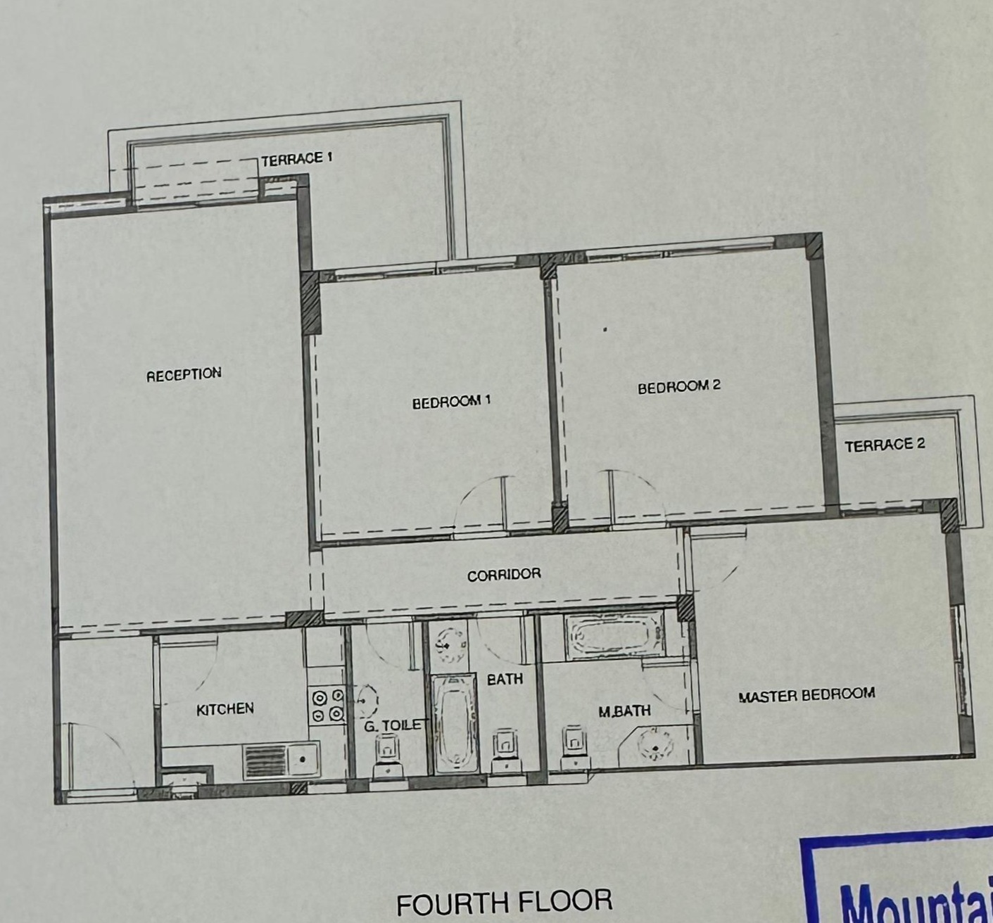 Floor plan for apartment at Mountain View iCity October