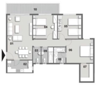 Floor plan for apartment at Il Bosco City