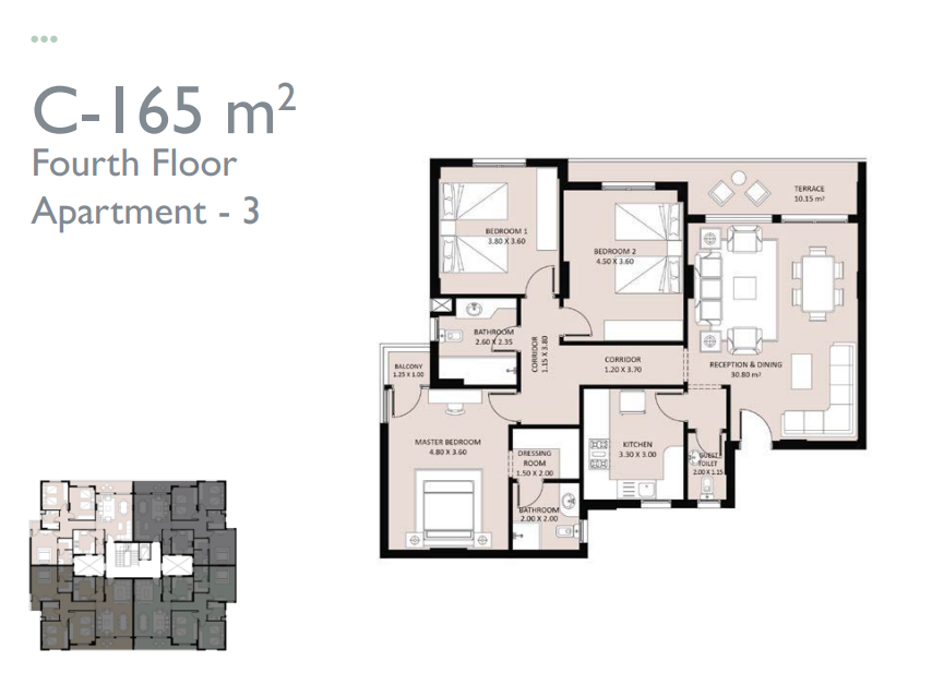 Floor plan for apartment at Jayd