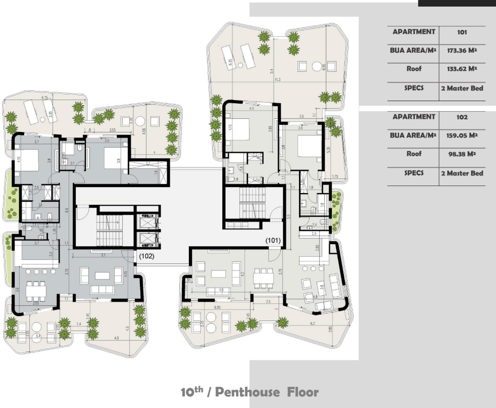 Floor plan for apartment at Badya