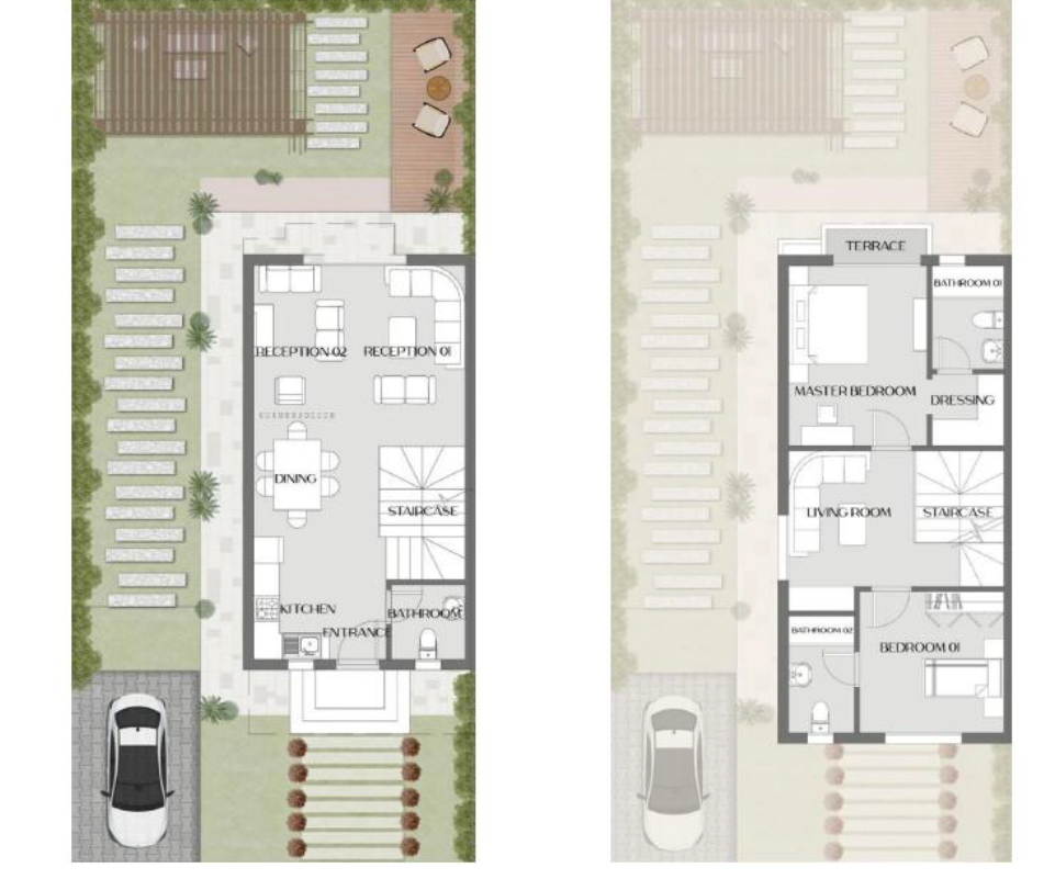 Floor plan for townhouse at Solay