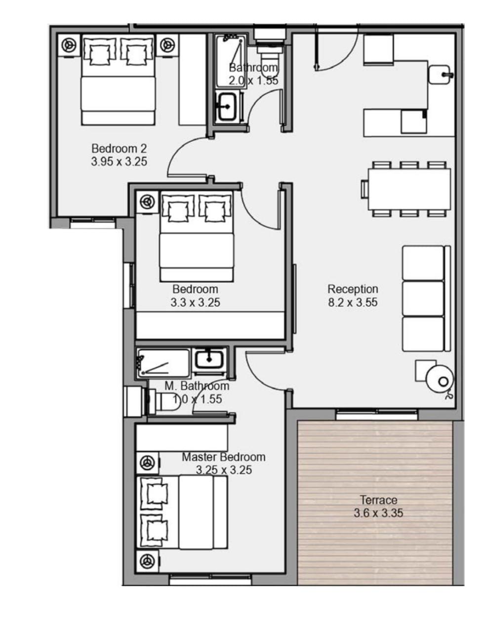 Floor plan for chalet at Salt