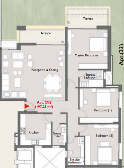 Floor plan for apartment at Capital Gardens
