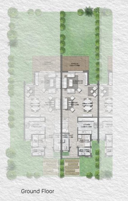 Floor plan for townhouse at Tawny