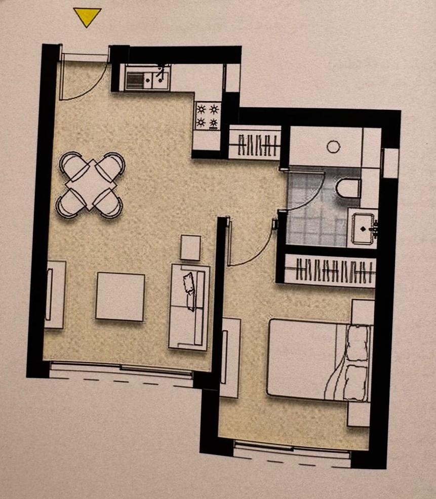 Floor plan for apartment at ZED East
