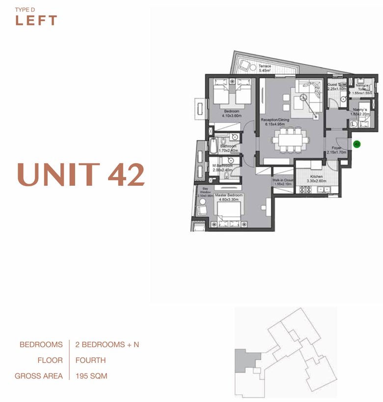 Floor plan for penthouse at V Residences By Villette