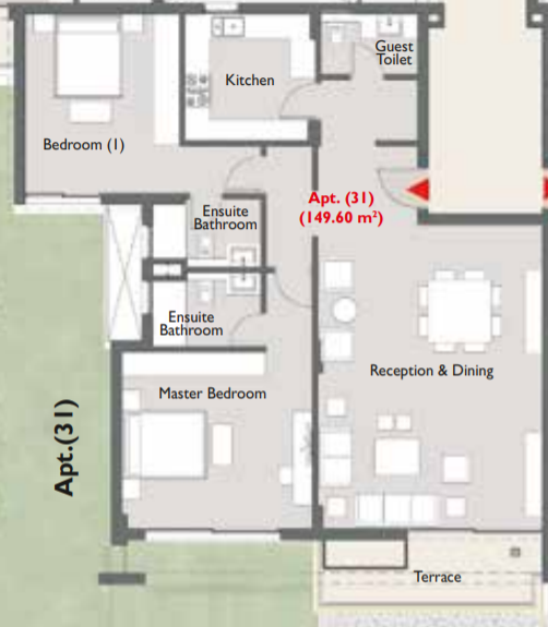 Floor plan for apartment at Capital Gardens