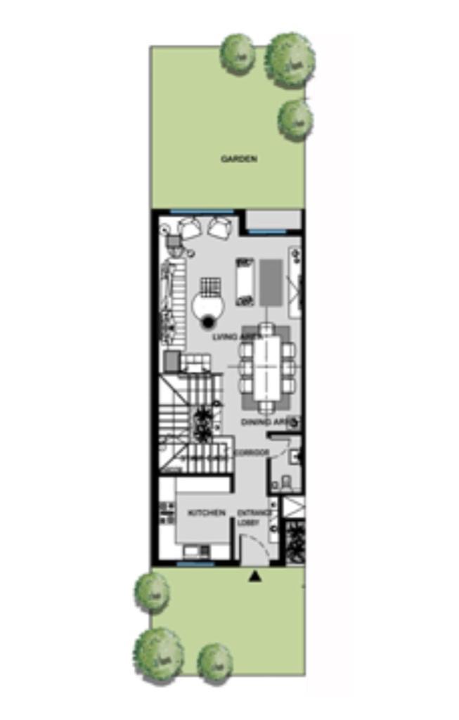 Floor plan for townhouse at Sun Capital