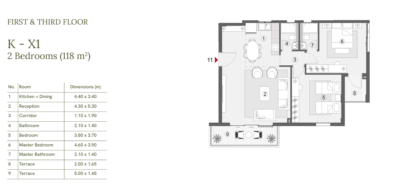 Floor plan for apartment at One33-Phase Two